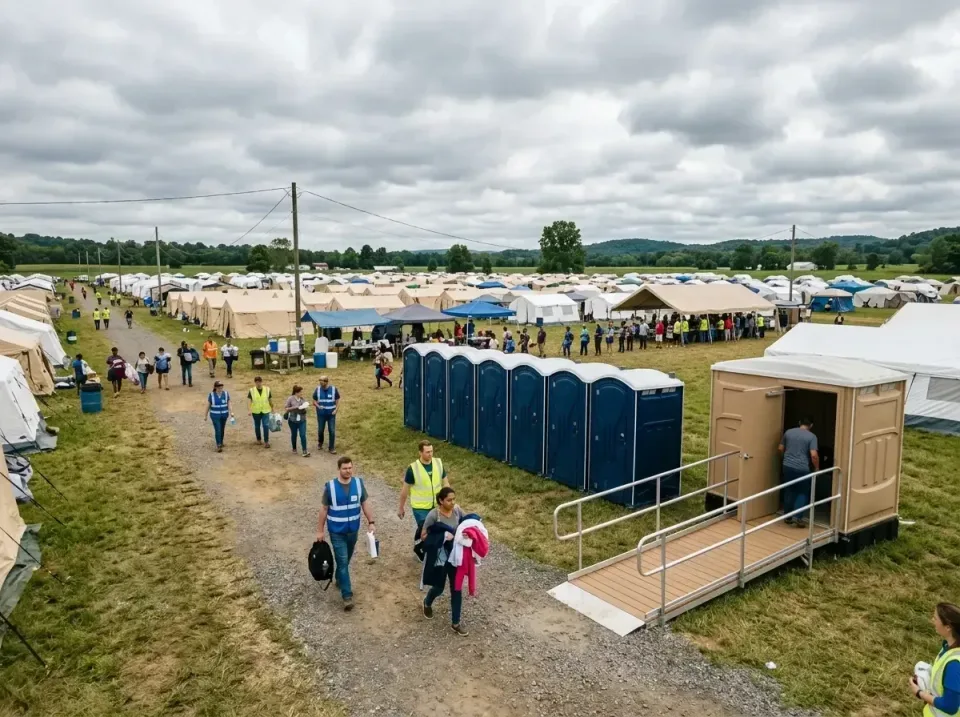 disaster-relief-camp-restrooms-010 — frequently asked questions, Dumpster & Portable Bathrooms Rental in Lake Arrowhead, ME